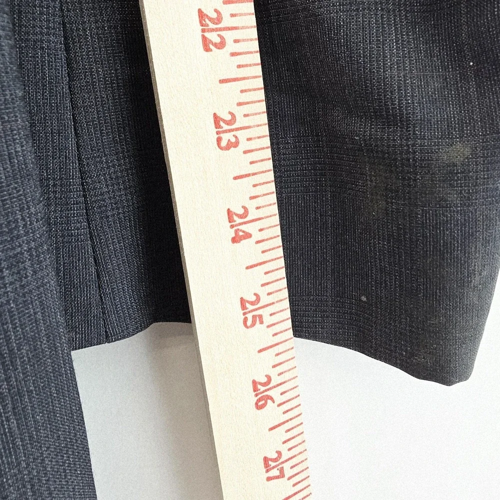 Chaps Ralph Lauren Men's 43R Charcoal Pinstripe Wool Blend Suit Jacket Blazer‎